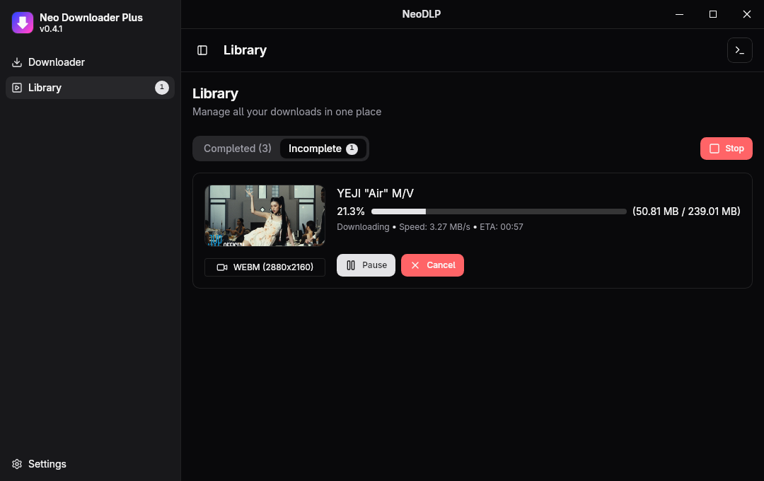Ongoing-Downloads